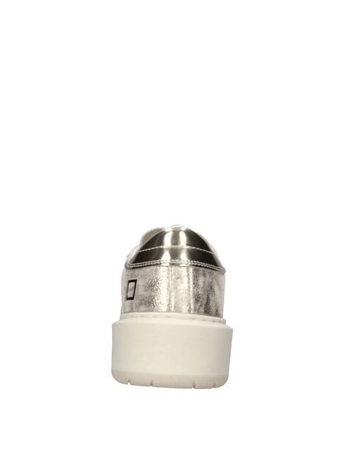 Sneakers in pelle e camoscio D.A.T.E. | HILL LOW PLAT. STARDUSTPLATINO